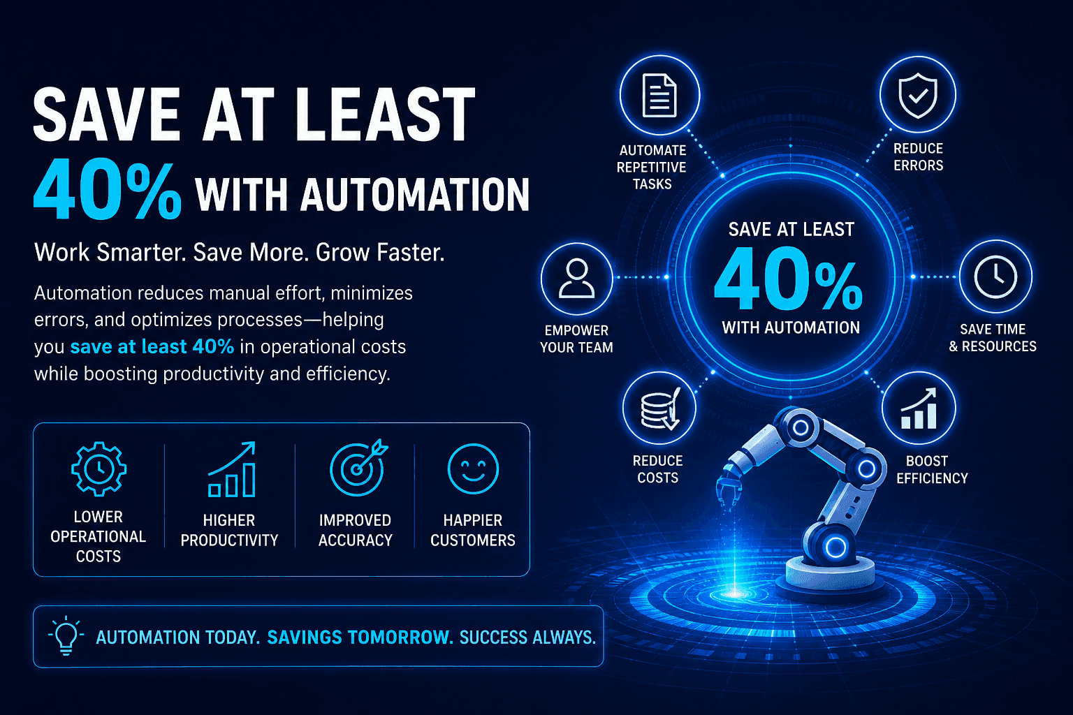Save at least 40% with automation